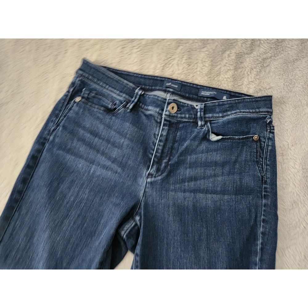 J.Jill Denim Jeans Womens Size 8 Slim Ankle Authentic Fit Dark Wash Stretch Blue